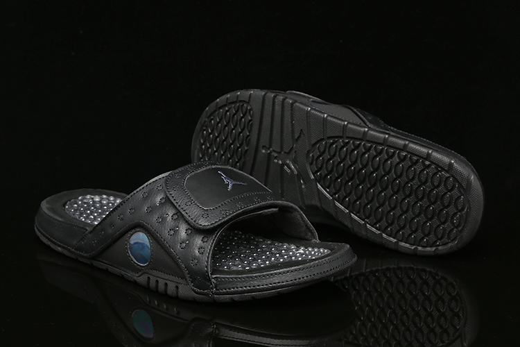 Men Air Jordan XIII Hydro All Black Sandals